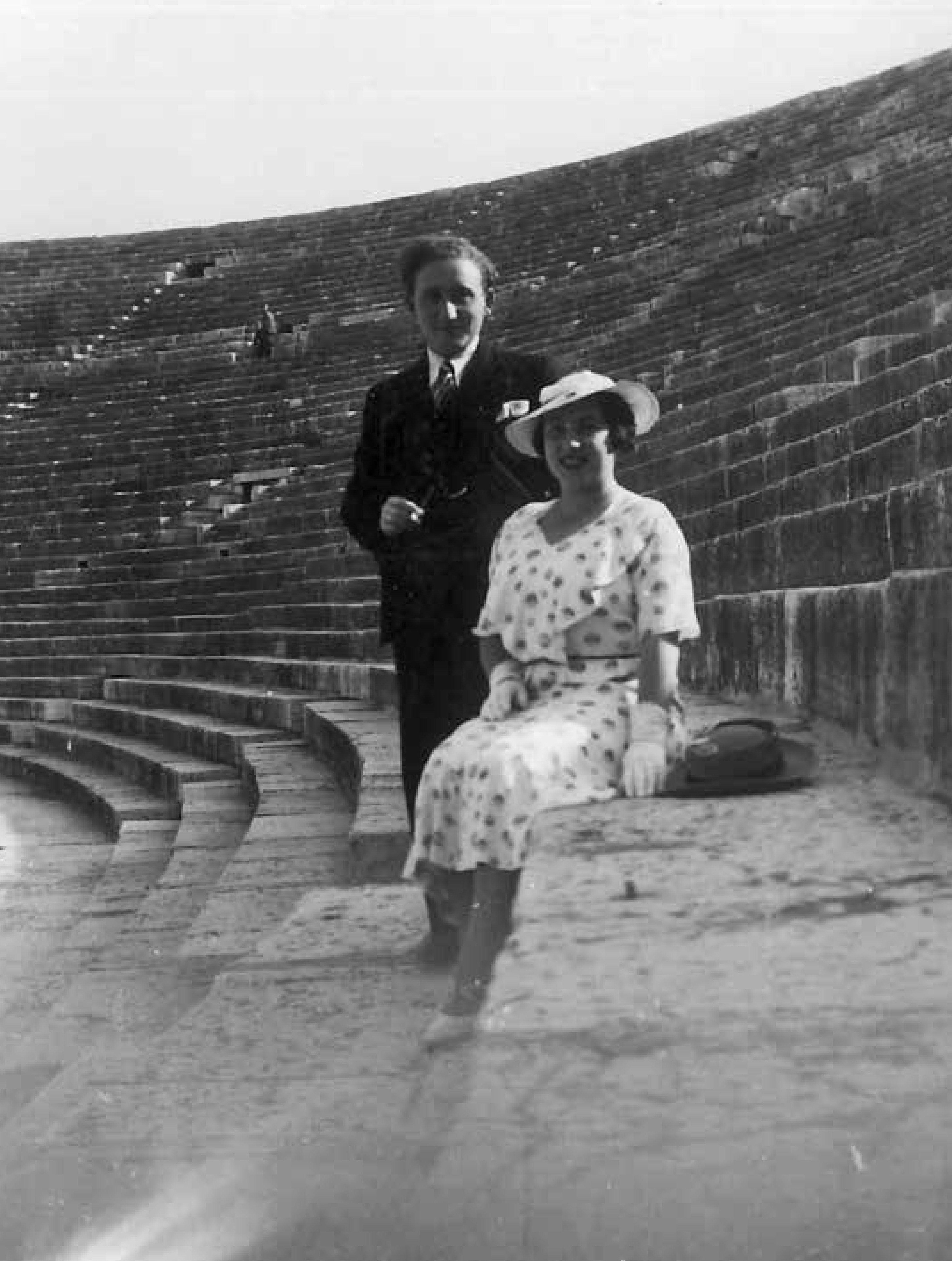 Schalom Ben-Chorin und Gabriella Rosenthal auf ihrer Hochzeitsreise in Italien, 1935