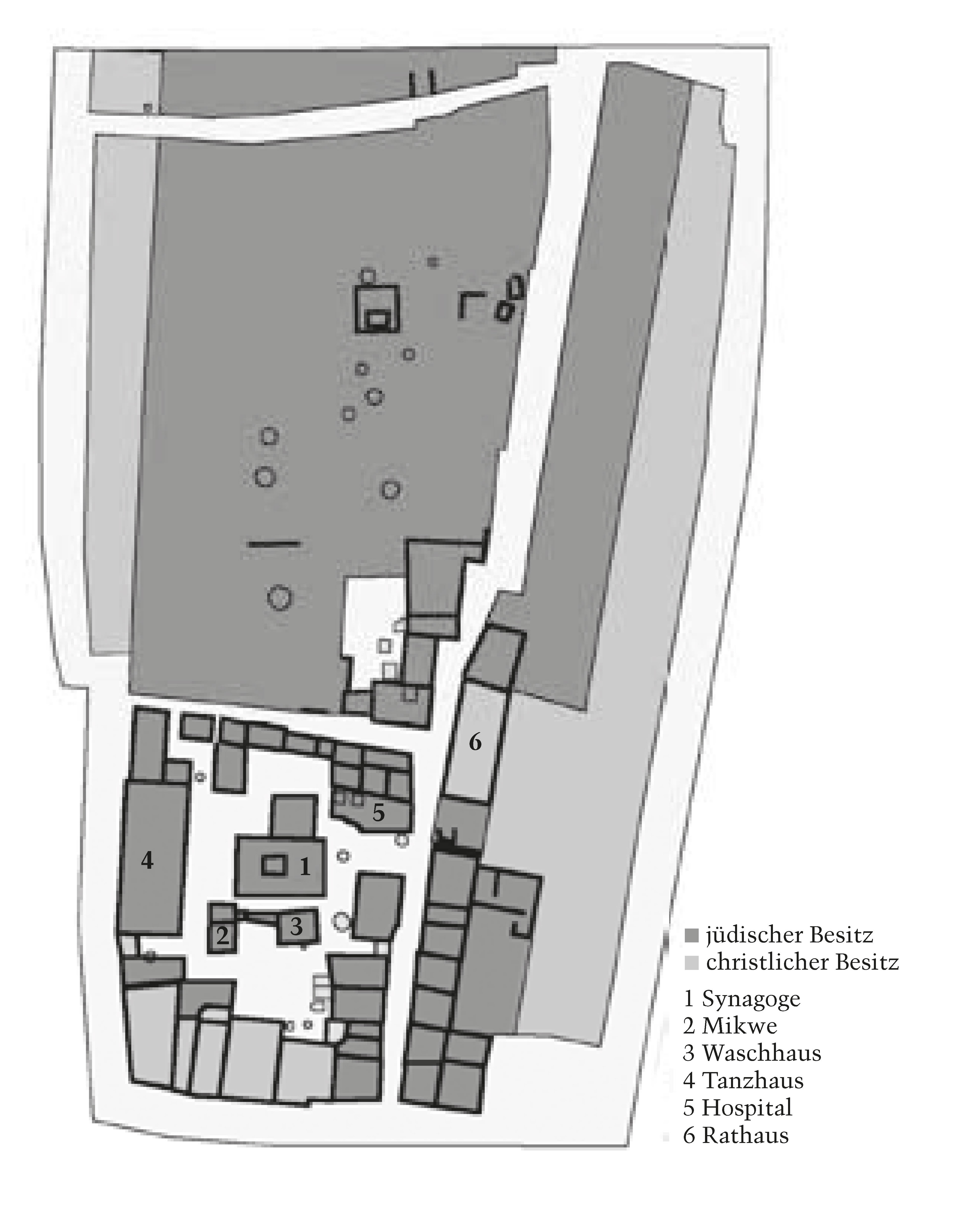 Kellerkataster des jüdischen Viertels in Köln vor 1349