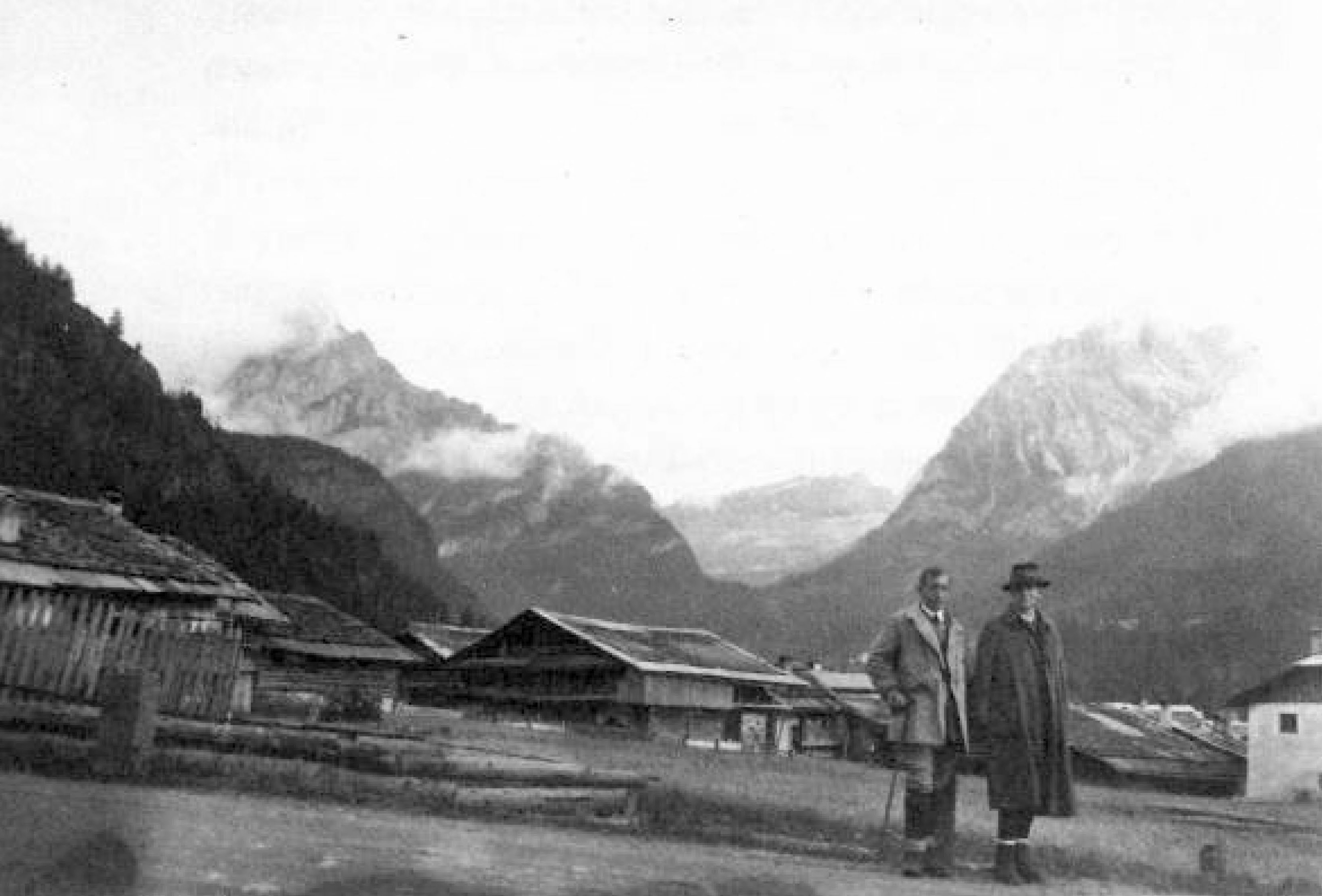 Adorno und Kracauer in den Dolomiten im Jahr 1924